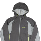 JACK WOLFSKIN Womens Black & Grey Outdoor Jacket M Polyester Blend Zip Texapore