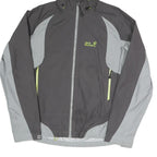 JACK WOLFSKIN Womens Black & Grey Outdoor Jacket M Polyester Blend Zip Texapore