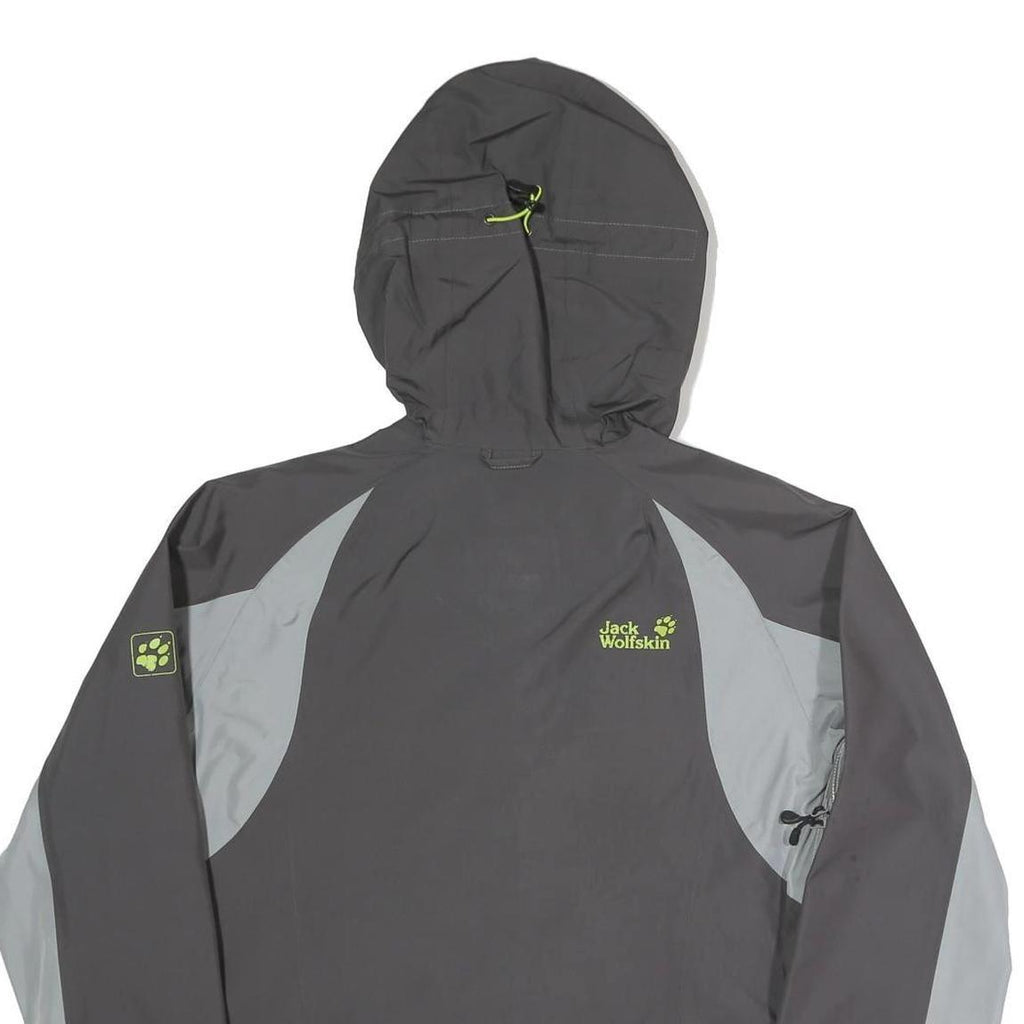 JACK WOLFSKIN Womens Black & Grey Outdoor Jacket M Polyester Blend Zip Texapore