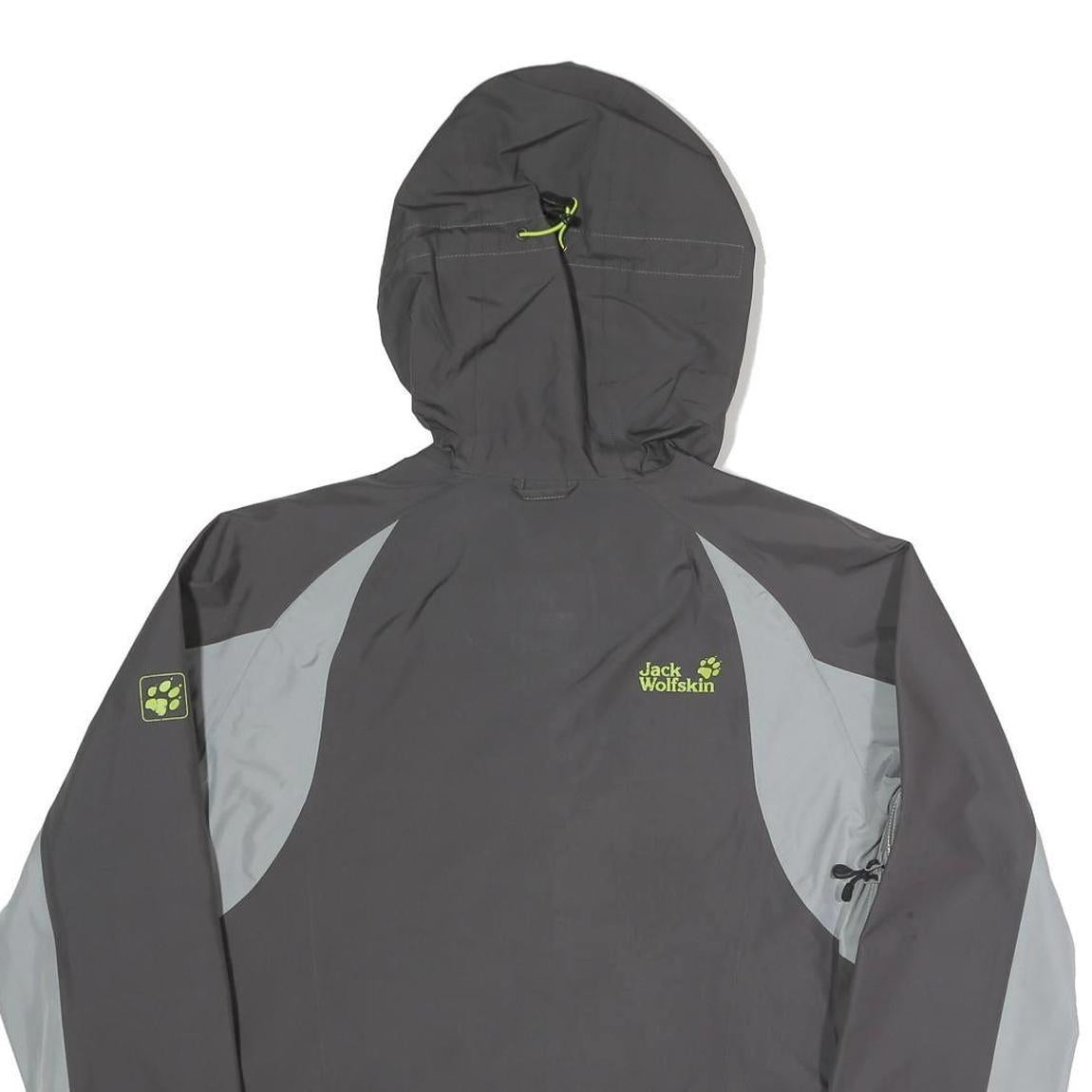 JACK WOLFSKIN Womens Black & Grey Outdoor Jacket M Polyester Blend Zip Texapore