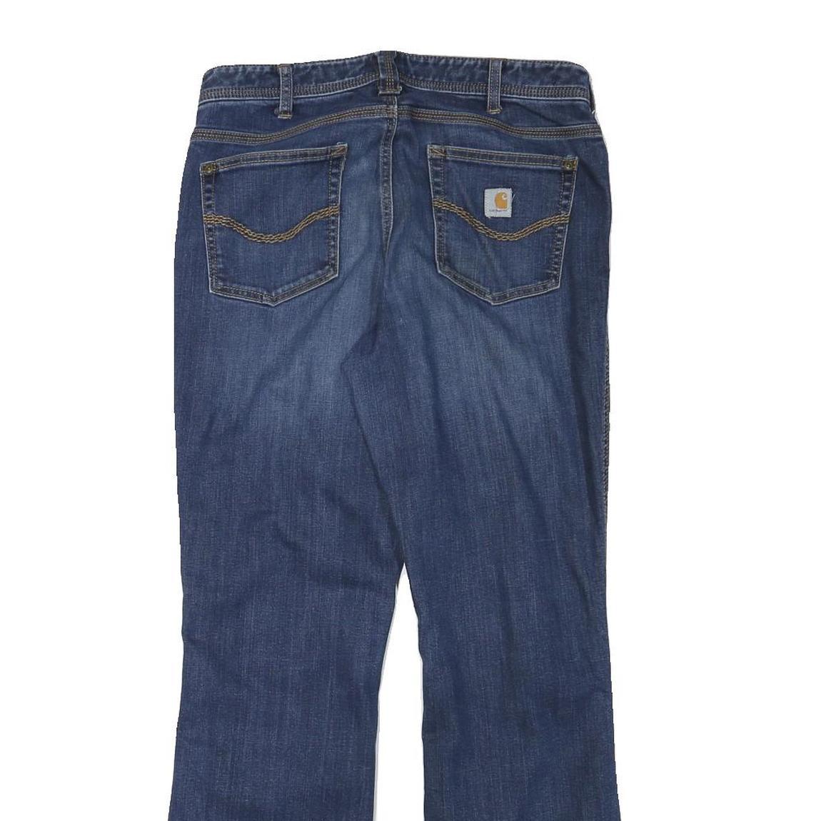 CARHARTT Womens Relaxed Fit Blue Denim Jeans W30 L29 Workwear Casual Zip