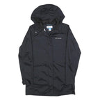 COLUMBIA Womens Black Outdoor Jacket S Polyester Blend Zip Hooded Plain