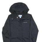 COLUMBIA Womens Black Outdoor Jacket S Polyester Blend Zip Hooded Plain