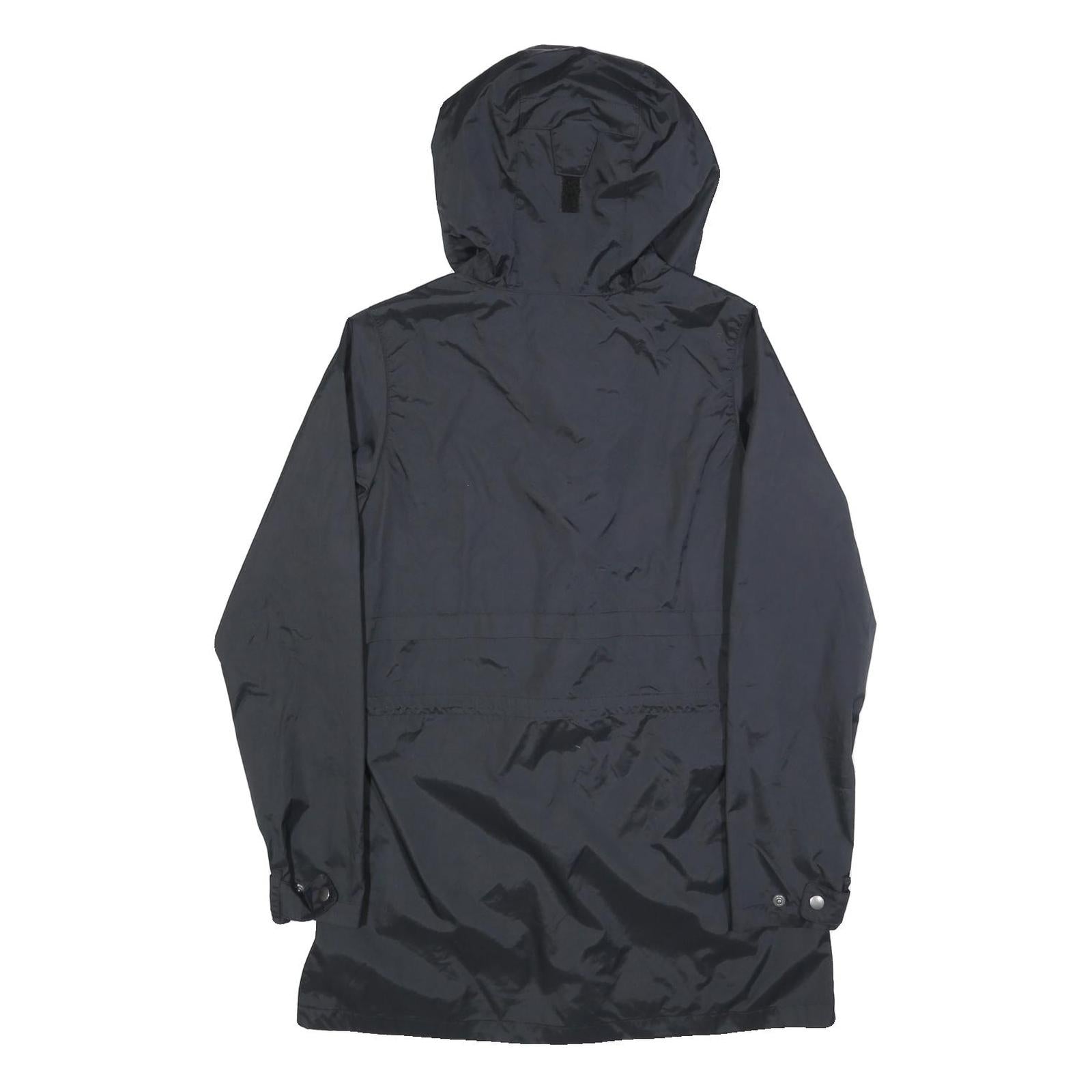 COLUMBIA Womens Black Outdoor Jacket S Polyester Blend Zip Hooded Plain