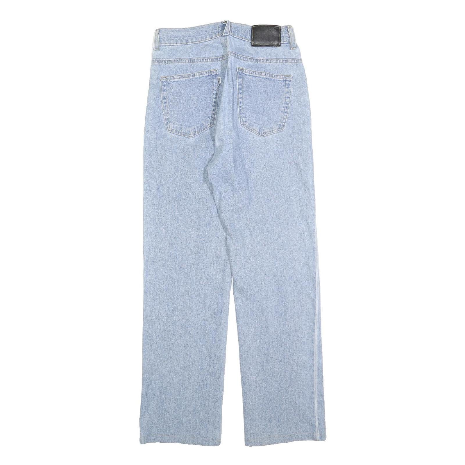 ANGEL Womens Jeans Blue Regular Straight Denim Light W26 L28 Stretch Zip