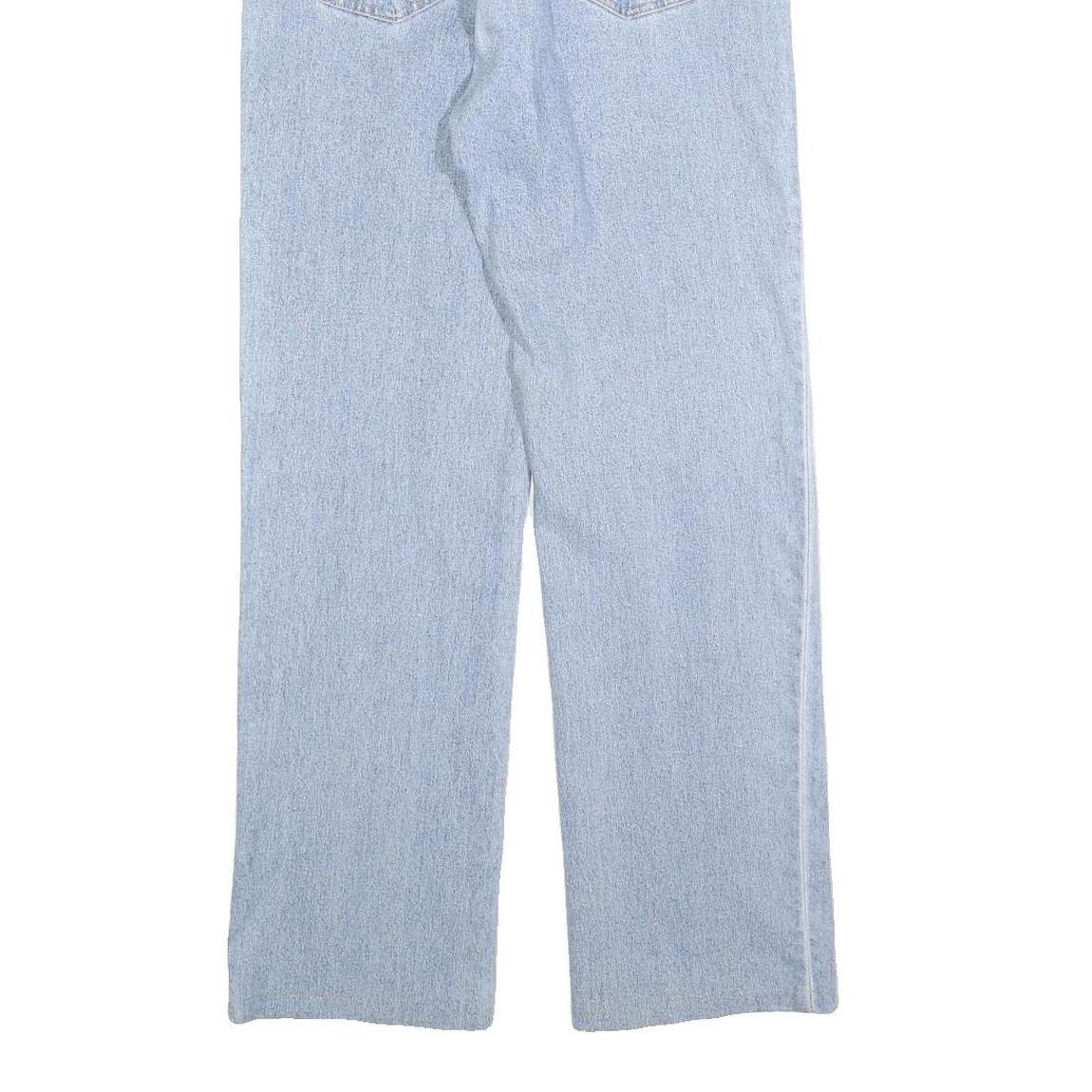 ANGEL Womens Jeans Blue Regular Straight Denim Light W26 L28 Stretch Zip