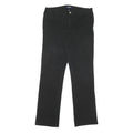 CHAPS Womens Cotton Blend Black Regular Fit Straight Leg Trousers W34 L31