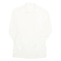 TREND Mens Plain Shirt Cream Long Sleeve M