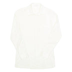 TREND Mens Plain Shirt Cream Long Sleeve M