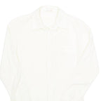 TREND Mens Plain Shirt Cream Long Sleeve M