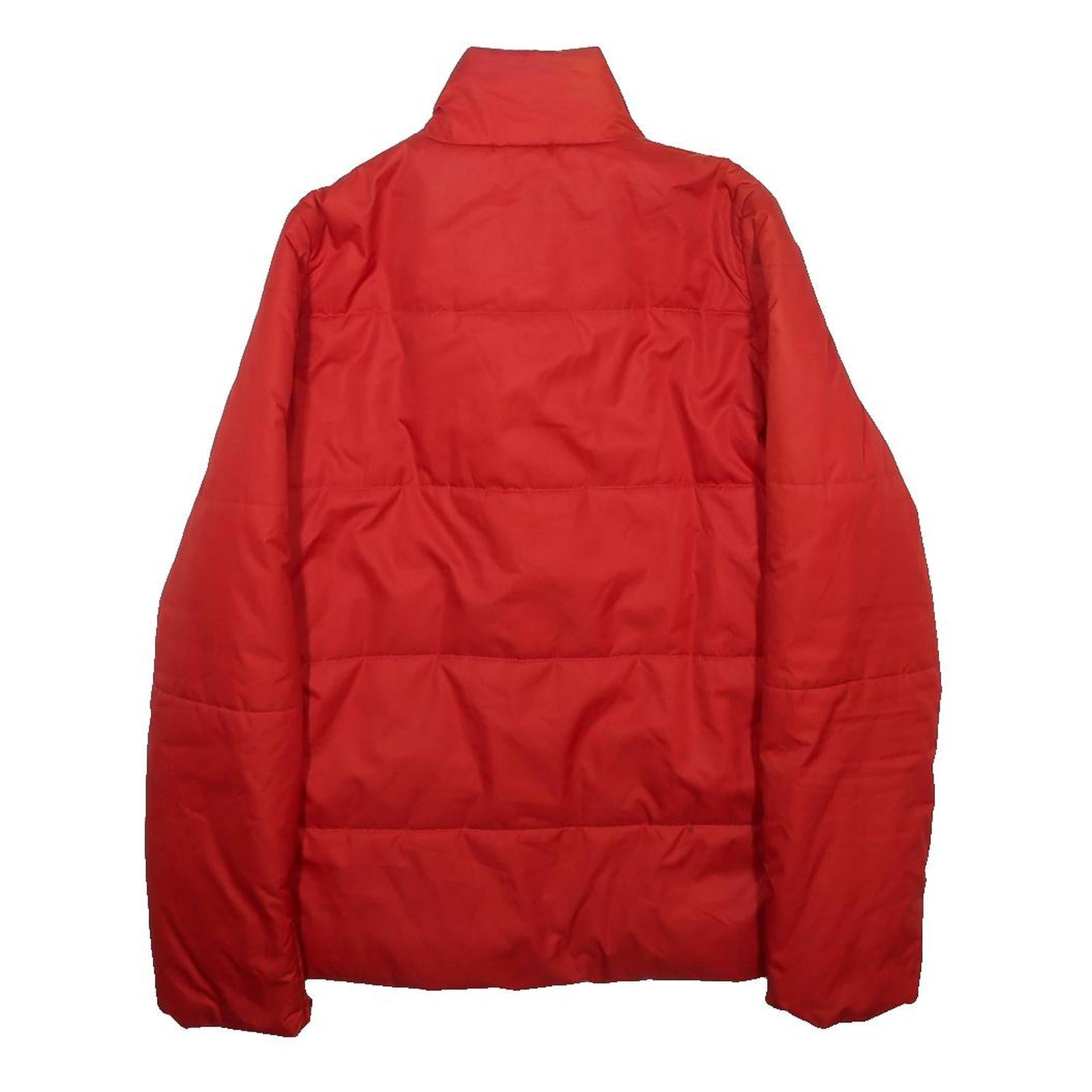 LACOSTE Womens Red Jacket M Polyester Quilted Zip Padded Lightweight Casual