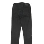 LEVI'S 712 Womens Black Slim Skinny Denim Medium W25 L31 Jeans Zip Closure
