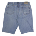 WRANGLER Mens Denim Blue Casual Shorts L W36 Cotton Blend Button Closure
