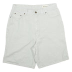 EDDIE BAUER Mens Shorts White Casual Cotton Blend XL W32 Classic Fit