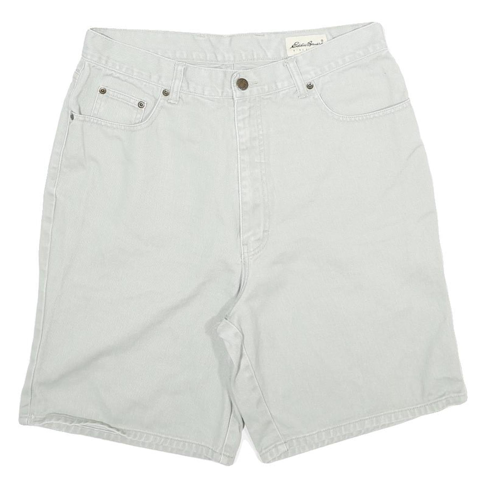 EDDIE BAUER Mens Shorts White Casual Cotton Blend XL W32 Classic Fit