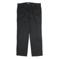 DICKIES Mens Cotton Black Regular Straight Trousers W40 L30 Workwear Zip Closure
