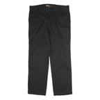 DICKIES Mens Cotton Black Regular Straight Trousers W40 L30 Workwear Zip Closure