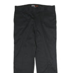 DICKIES Mens Cotton Black Regular Straight Trousers W40 L30 Workwear Zip Closure
