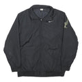 NIKE Mens Black Basketball Zip Jacket L Polyester Blend Graphic Print Sportswear