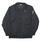 NIKE Mens Black Basketball Zip Jacket L Polyester Blend Graphic Print Sportswear