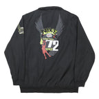 NIKE Mens Black Basketball Zip Jacket L Polyester Blend Graphic Print Sportswear