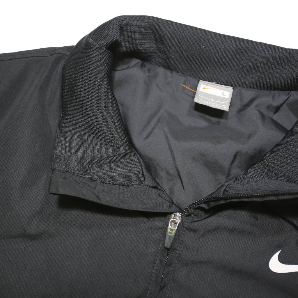 NIKE Mens Black Basketball Zip Jacket L Polyester Blend Graphic Print Sportswear