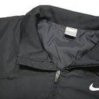 NIKE Mens Black Basketball Zip Jacket L Polyester Blend Graphic Print Sportswear
