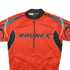 BRUNEX Mens Red & Black Graphic T-Shirt M Short Sleeve Round Neck Cycling Jersey