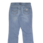 CARHARTT Womens Jeans Blue Relaxed Straight Denim Medium W32 L34 Zip Closure