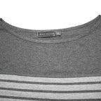 MINT VELVET Womens Grey Stripe Boat Neck Long Sleeve Top UK 12