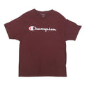 CHAMPION Mens Maroon Classic T-Shirt XL Short Sleeve Crew Neck Cotton Blend