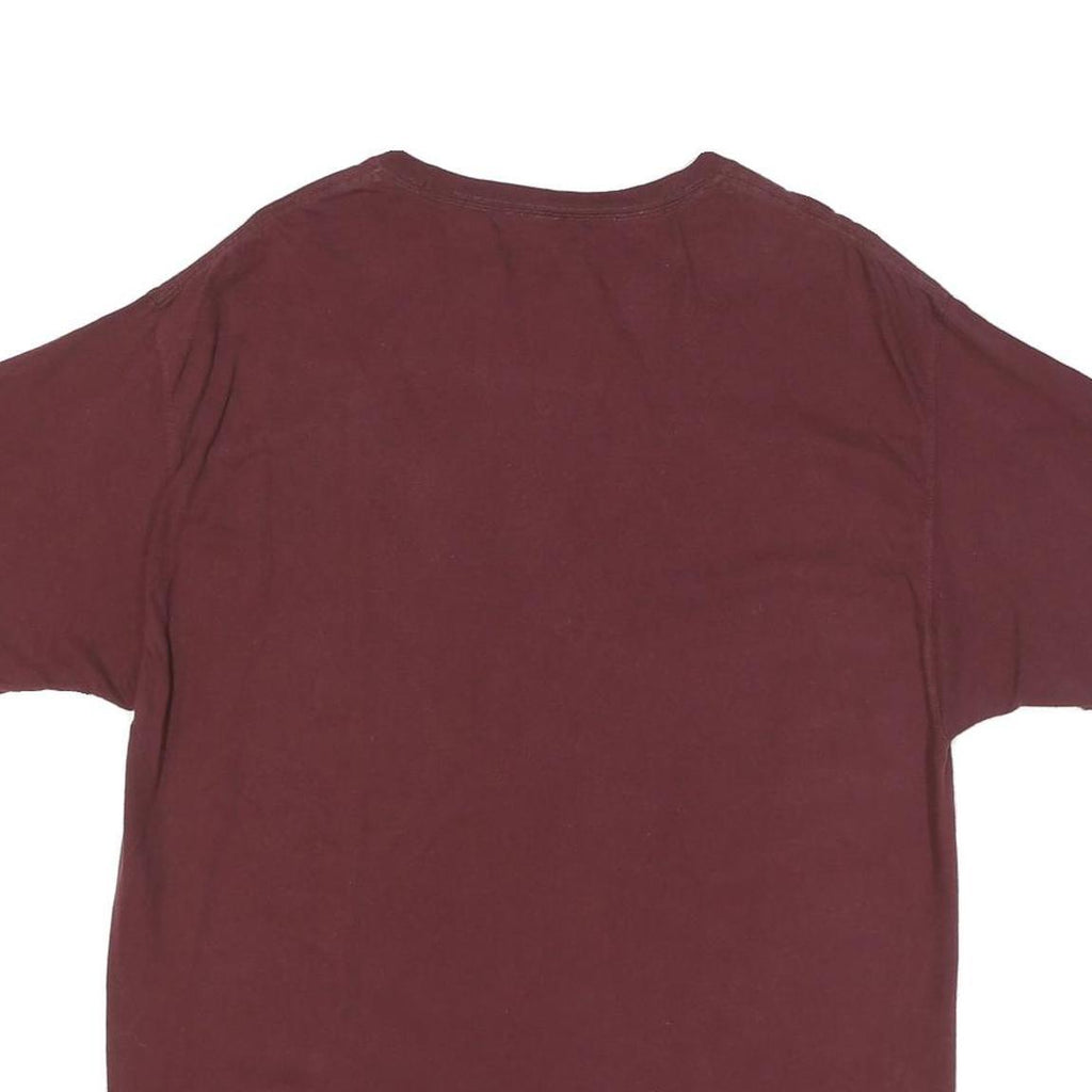 CHAMPION Mens Maroon Classic T-Shirt XL Short Sleeve Crew Neck Cotton Blend