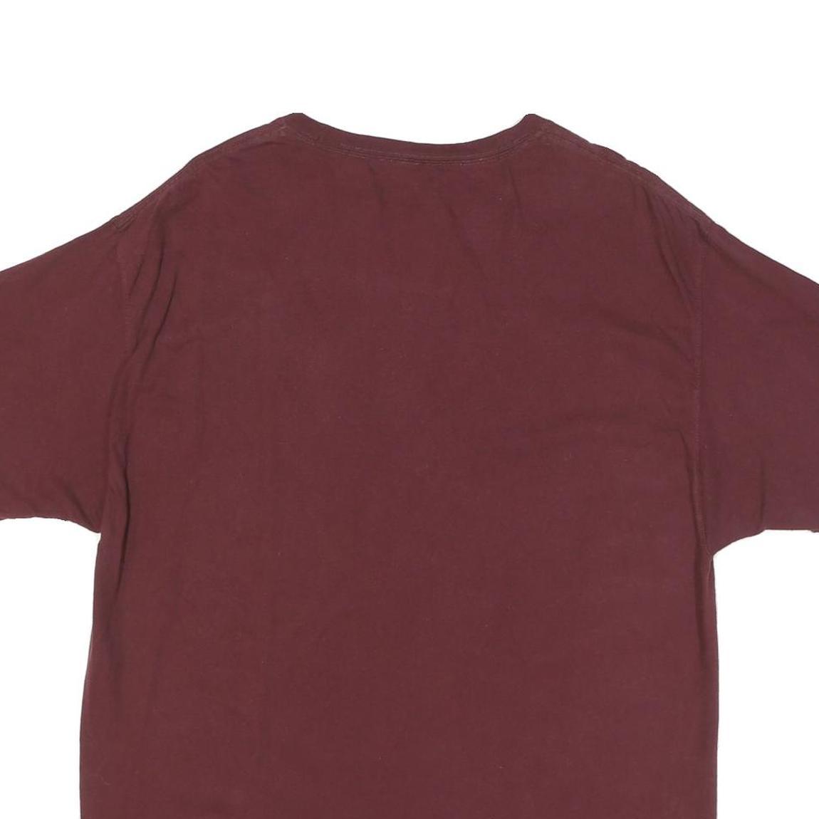 CHAMPION Mens Maroon Classic T-Shirt XL Short Sleeve Crew Neck Cotton Blend