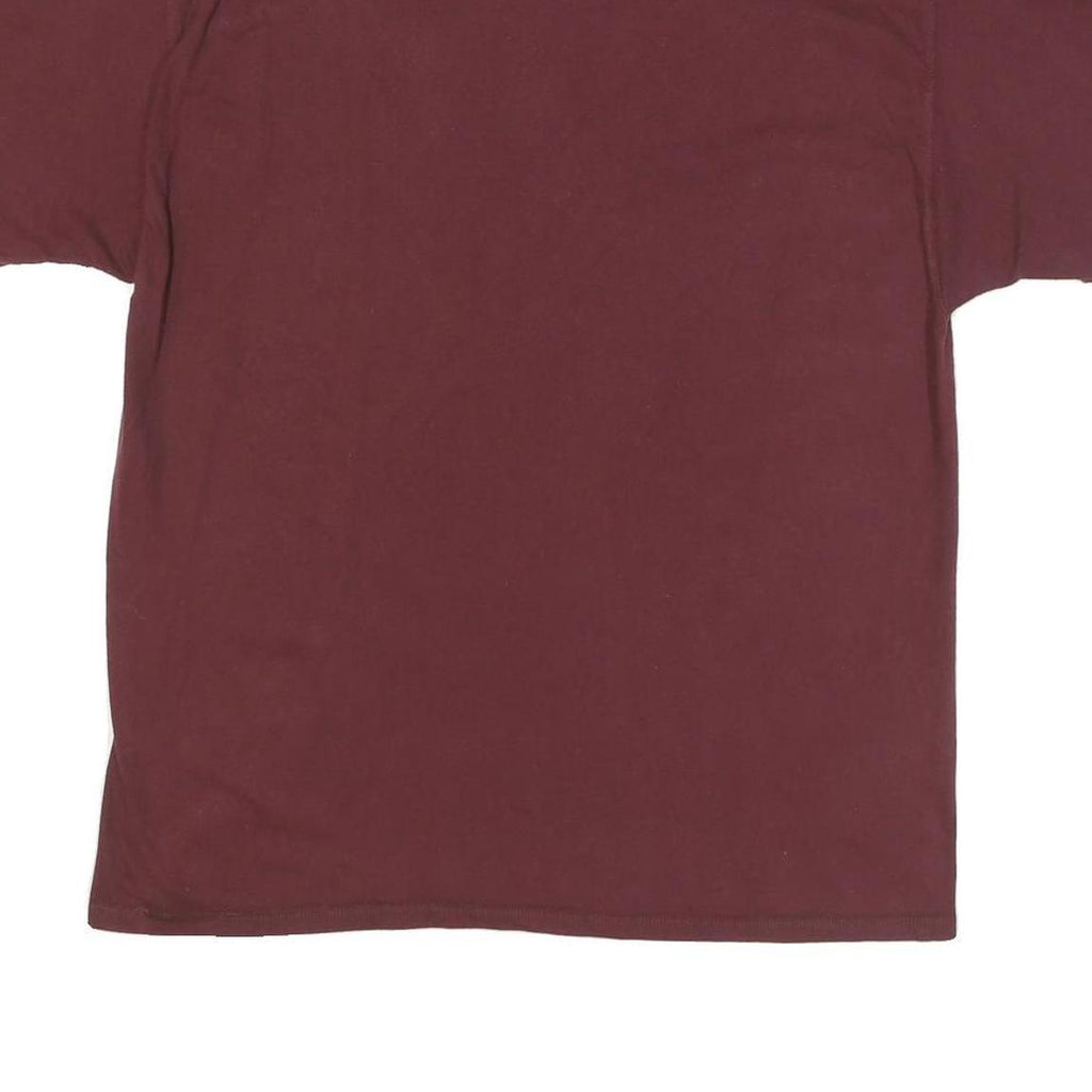 CHAMPION Mens Maroon Classic T-Shirt XL Short Sleeve Crew Neck Cotton Blend