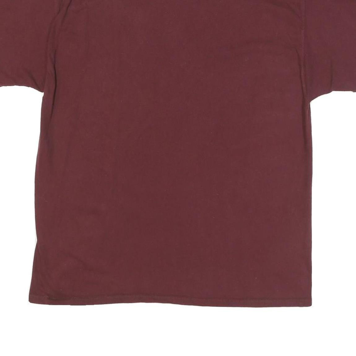 CHAMPION Mens Maroon Classic T-Shirt XL Short Sleeve Crew Neck Cotton Blend