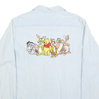 Womens Light Blue Cotton Shirt L Winnie The Pooh Characters Print Casual Relaxed