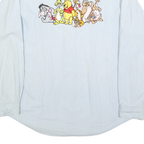 Womens Light Blue Cotton Shirt L Winnie The Pooh Characters Print Casual Relaxed