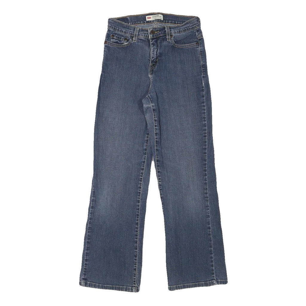 LEVI'S Womens Jeans Blue Regular Bootcut Denim Medium W25 L28 Classic Zip