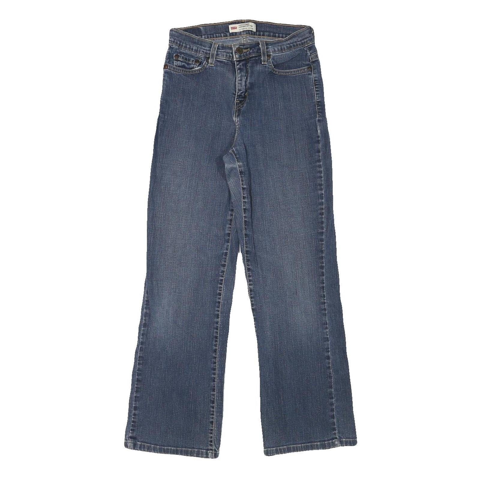 LEVI'S Womens Jeans Blue Regular Bootcut Denim Medium W25 L28 Classic Zip