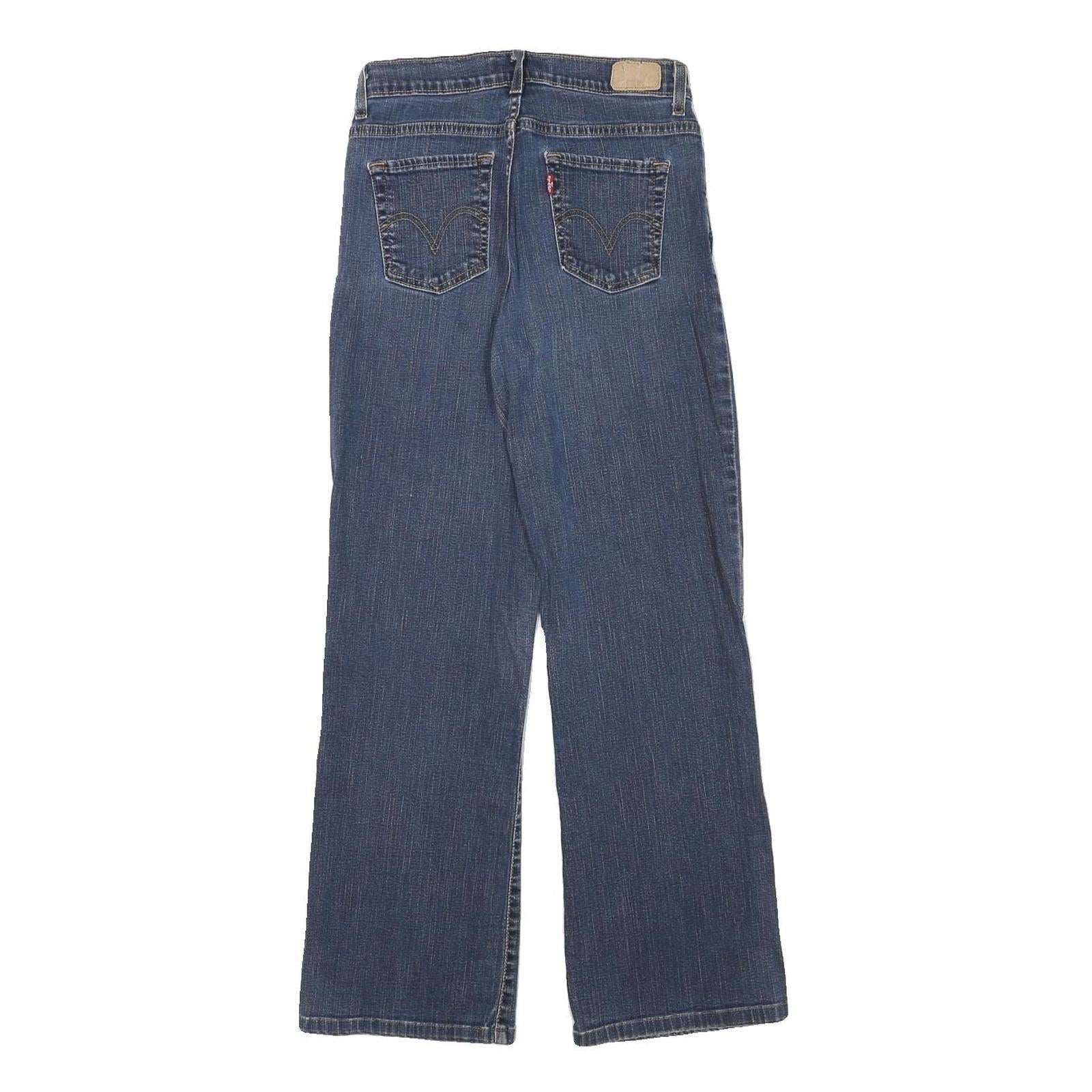 LEVI'S Womens Jeans Blue Regular Bootcut Denim Medium W25 L28 Classic Zip