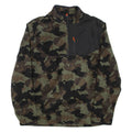 STARTER Mens Patterned Fleece Green Camouflage 1/4 Zip L