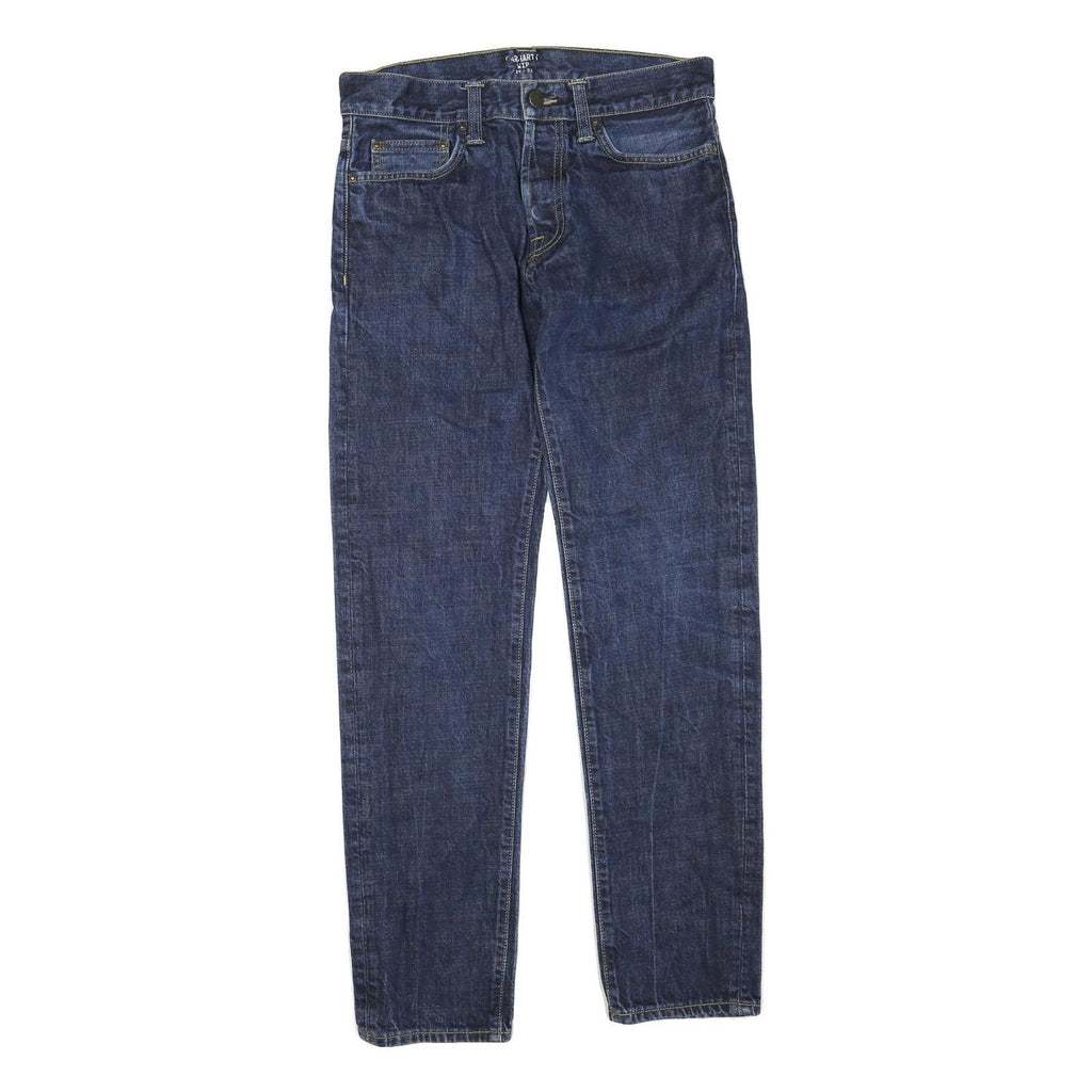 CARHARTT Womens Regular Fit Blue Denim Jeans W29 L32 Classic Cotton Blend Zip