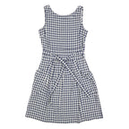 FAT FACE Womens Blue & White Gingham Cotton Blend Day Dress Sleeveless UK 8