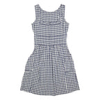 FAT FACE Womens Blue & White Gingham Cotton Blend Day Dress Sleeveless UK 8