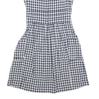 FAT FACE Womens Blue & White Gingham Cotton Blend Day Dress Sleeveless UK 8