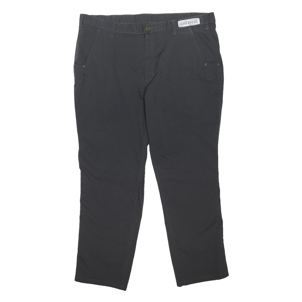 CARHARTT Mens Polyester Blend Black Regular Straight Trousers W42 L30 Workwear
