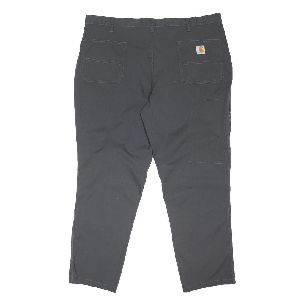 CARHARTT Mens Polyester Blend Black Regular Straight Trousers W42 L30 Workwear
