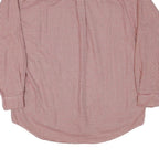 TOMMY HILFIGER Mens Red & White Check Shirt XL Casual Cotton Blend Long Sleeve