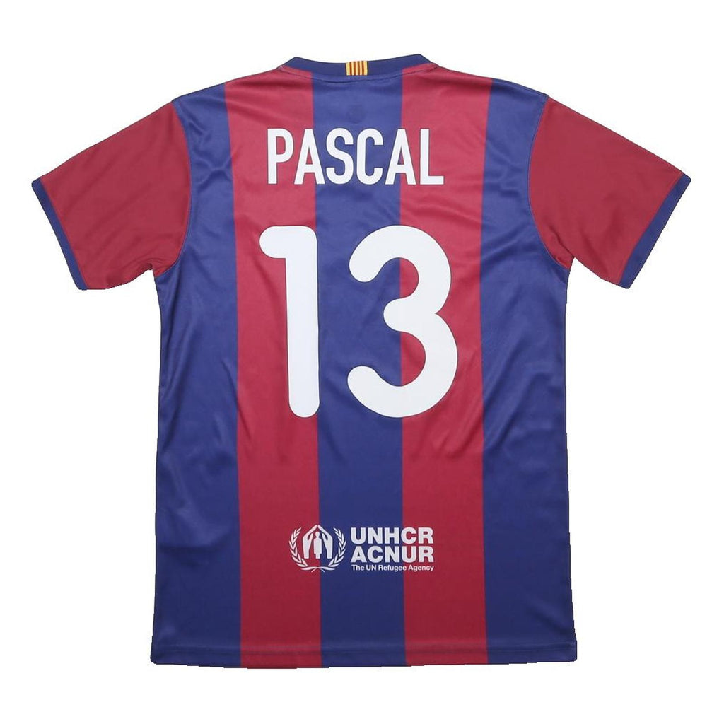 FCB Mens Blue & Maroon Football Shirt S Short Sleeve V-Neck Spotify Logo