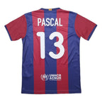 FCB Mens Blue & Maroon Football Shirt S Short Sleeve V-Neck Spotify Logo